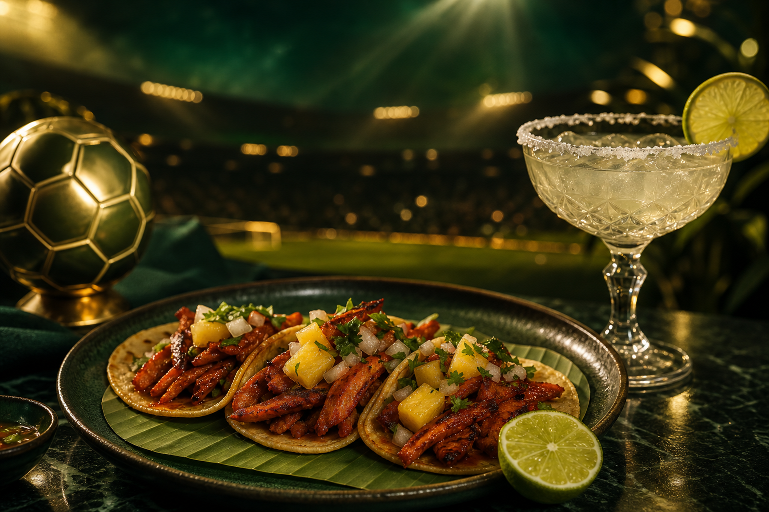Promoción Mundial 2026: tacos al pastor y margarita en Casa Norte
